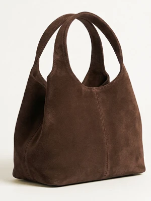 Minimalistyczna torebka zamszowa MUSE – Czerń i Czekolada LAÏF