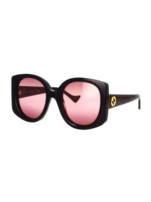 Minimalistyczne, kwadratowe, oversize okulary przeciwsłoneczne Gucci