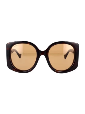 Minimalistyczne, kwadratowe, oversize okulary przeciwsłoneczne Gucci