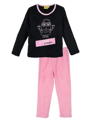 Minions Piżama "Minionki" w kolorze jasnoróżowo-czarnym rozmiar: 116