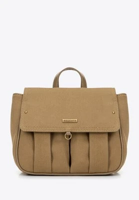 Miniplecak damski z klapą khaki Wittchen