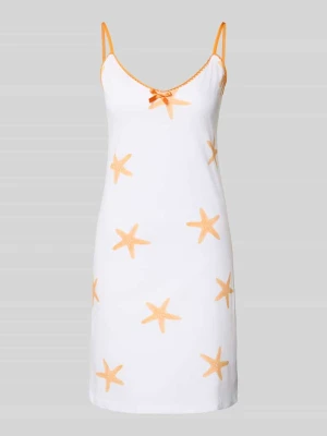 Minisukienka w kroju regular fit z ozdobną kokardą model 'Sommerliebe' LOUIS & LOUISA