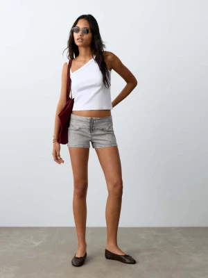 Miniszorty z ćwiekami szary denim - Teen - - MANGO TEEN