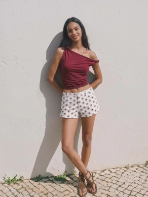 Miniszorty z kwiatowym wzorem złamana biel - Dziewczyna - - MANGO TEEN