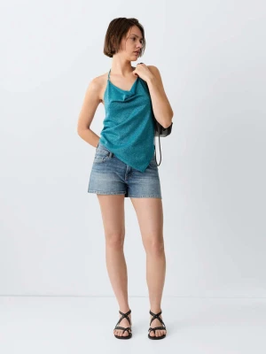 Miniszorty z niskim stanem średni niebieski vintage - Teen - - MANGO TEEN