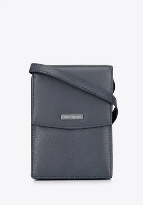 Minitorebka crossbody skórzana 2 w 1 ciemny granat Wittchen