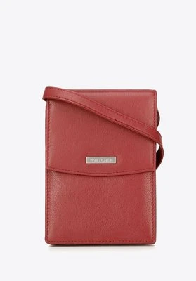 Minitorebka crossbody skórzana 2 w 1 czerwona Wittchen