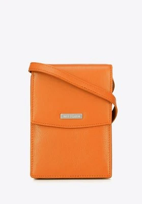 Minitorebka crossbody skórzana 2 w 1 pomarańczowa Wittchen