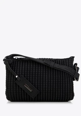 Minitorebka crossbody w geometryczny wzór czarna Wittchen