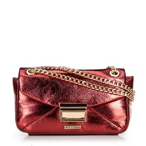 Minitorebka crossbody z połyskującej ekoskóry czerwona Wittchen