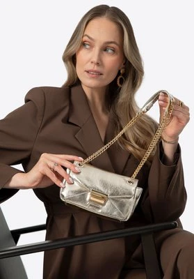 Minitorebka crossbody z połyskującej ekoskóry złota Wittchen