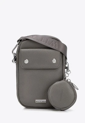 Minitorebka damska z ekoskóry szaro - srebrna Wittchen