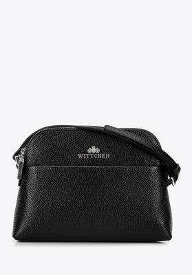 Minitorebka skórzana trapezowa czarno-srebrna Wittchen