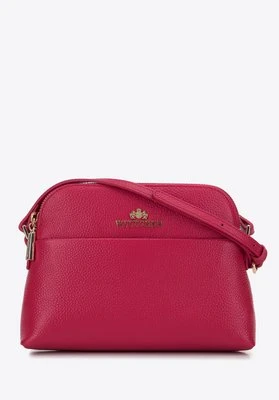 Minitorebka skórzana trapezowa różowa Wittchen