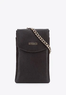 Minitorebka skórzana z łańcuszkiem ciemny brąz Wittchen