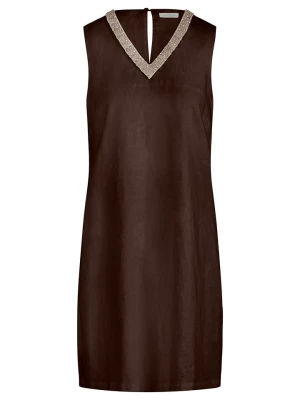 mint & mia Lniana sukienka w kolorze brązowym rozmiar: 34