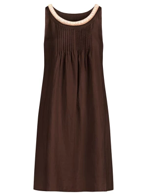 mint & mia Lniana sukienka w kolorze brązowym rozmiar: 40
