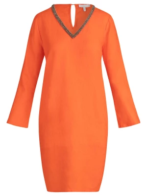 mint & mia Lniana sukienka w kolorze pomarańczowym rozmiar: 40
