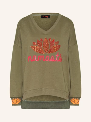 Miss Goodlife Bluza Nierozpinana Z Ozdobnymi Kamykami gruen