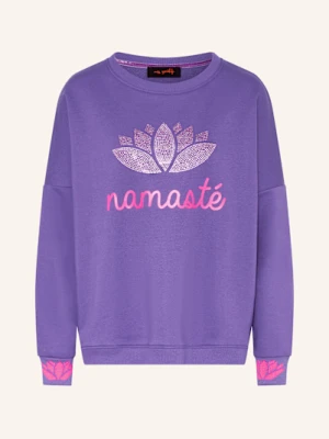 Miss Goodlife Bluza Nierozpinana Z Ozdobnymi Kamykami lila