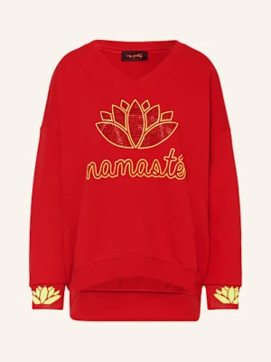 Miss Goodlife Bluza Nierozpinana Z Ozdobnymi Kamykami rot