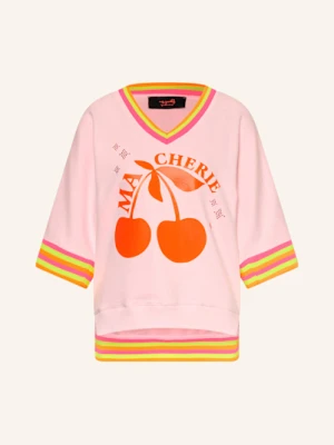 Miss Goodlife Bluza Nierozpinana Z Rękawem 3/4 I Ozdobnymi Kamykami rosa