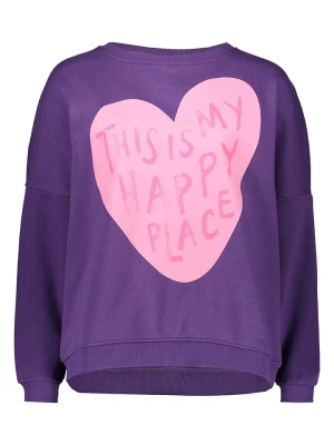 miss goodlife Bluza "This is my happy place" w kolorze fioletowym rozmiar: XL