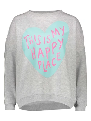 miss goodlife Bluza "This is my happy place" w kolorze szarym rozmiar: XS