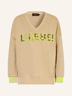 Miss Goodlife Bluza Z Cekinami beige