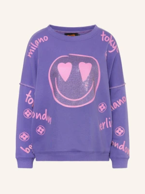 Miss Goodlife Bluza Z Kamieniami Ozdobnymi lila