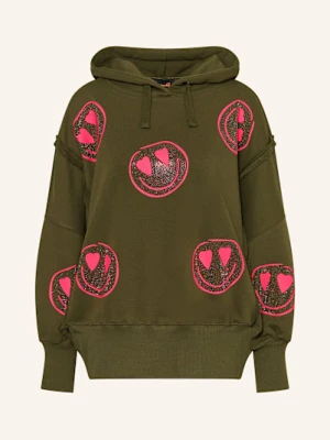 Miss Goodlife Bluza Z Kapturem Z Ozdobnymi Kamykami gruen