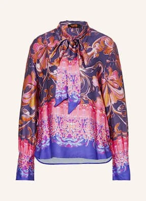 Miss Goodlife Bluzka Z Satyny Z Wiązaniem blau
