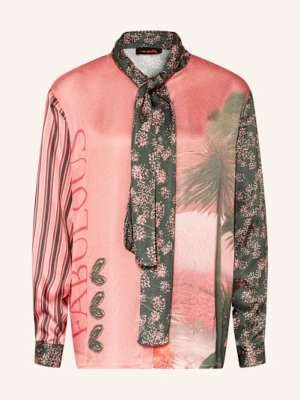 Miss Goodlife Bluzka Z Wiązaniem Pod Szyją Z Satyny rosa