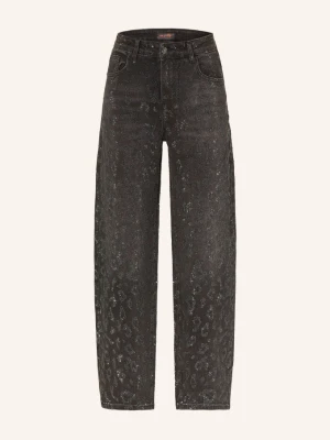 Miss Goodlife Jeansy Typu Barrel Z Kamyczkami Ozdobnymi schwarz 2 BLACK