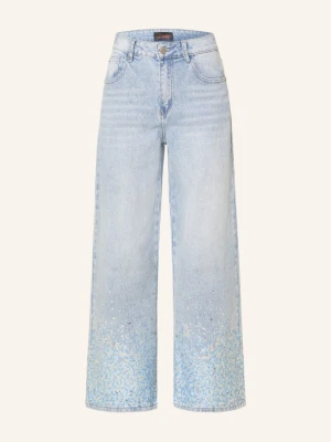 Miss Goodlife Jeansy Wide Leg Z Cekinami blau 24 BLUE
