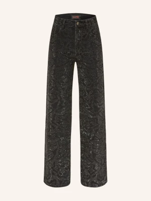 Miss Goodlife Jeansy Wide Leg Z Kamyczkami Ozdobnymi schwarz 2 BLACK