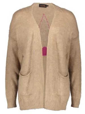 miss goodlife Kardigan "Star" w kolorze beżowo-różowym rozmiar: XL