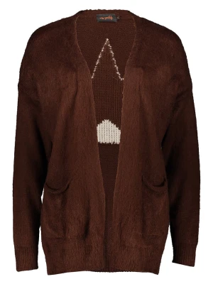 miss goodlife Kardigan "Star" w kolorze ciemnobrązowo-kremowym rozmiar: L