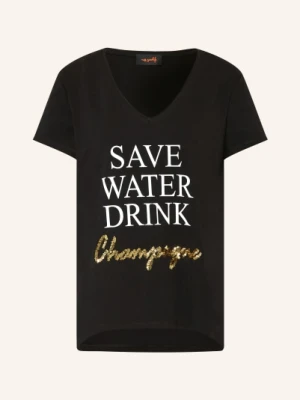 Miss Goodlife Koszulka Z Cekinami schwarz