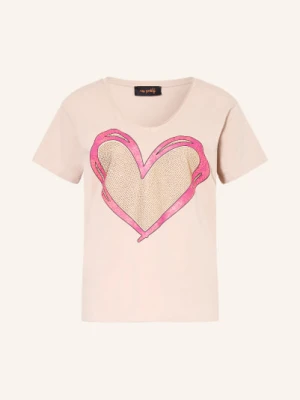 Miss Goodlife Koszulka Z Kamieniami Ozdobnymi beige