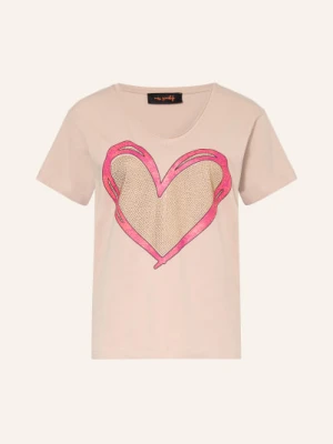 Miss Goodlife Koszulka Z Kamieniami Ozdobnymi beige