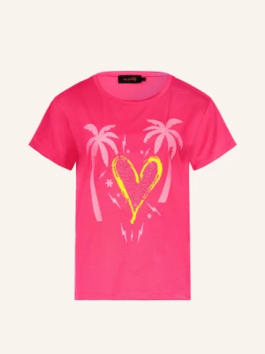 Miss Goodlife Koszulka Z Kamieniami Ozdobnymi pink