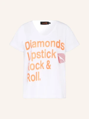 Miss Goodlife Koszulka Z Kamieniami Ozdobnymi weiss