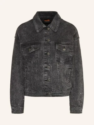 Miss Goodlife Kurtka Dżinsowa Z Kamieniami Ozdobnymi grau