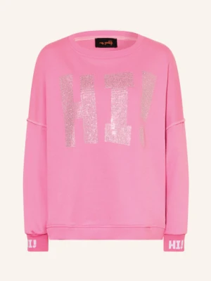 Miss Goodlife Oversize'owa Bluza Z Kamieniami Ozdobnymi rosa