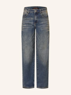 Miss Goodlife Proste Dżinsy Z Kamieniami Ozdobnymi blau