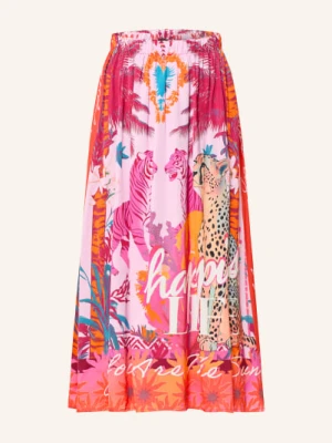 Miss Goodlife Satynowa Spódnica Tiger Heart pink