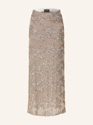 Miss Goodlife Spódnica Z Siateczki Z Cekinami beige