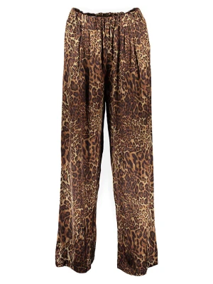 miss goodlife Spodnie "Leo" w kolorze jasnobrązowym rozmiar: L
