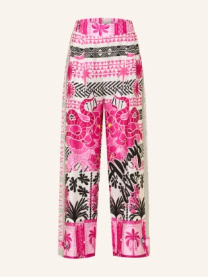 Miss Goodlife Spodnie Marlene Z Satyny pink